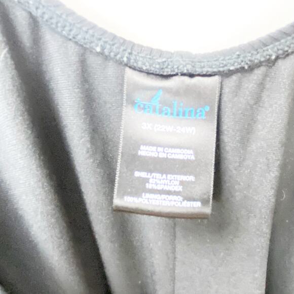 2/$30 Catalina One Piece Swimsuit Swimwear Black Women's Plus 3x Summer - Picture 5 of 8